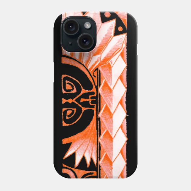 Tatoo art orange tribal line Phone Case by Havai'iART&WOOD