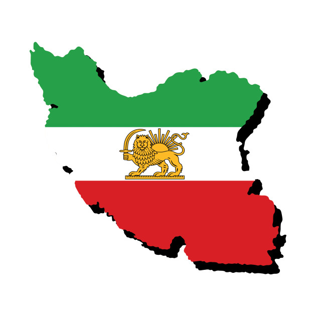 Iran Country Shape - Fullart On Back by ShirtAtlas
