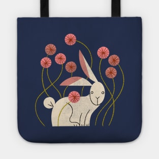 Rabbit and Wildflowers Tote