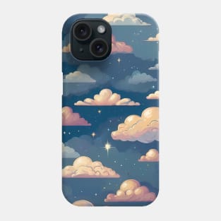 A blue sky and clouds pattern Phone Case