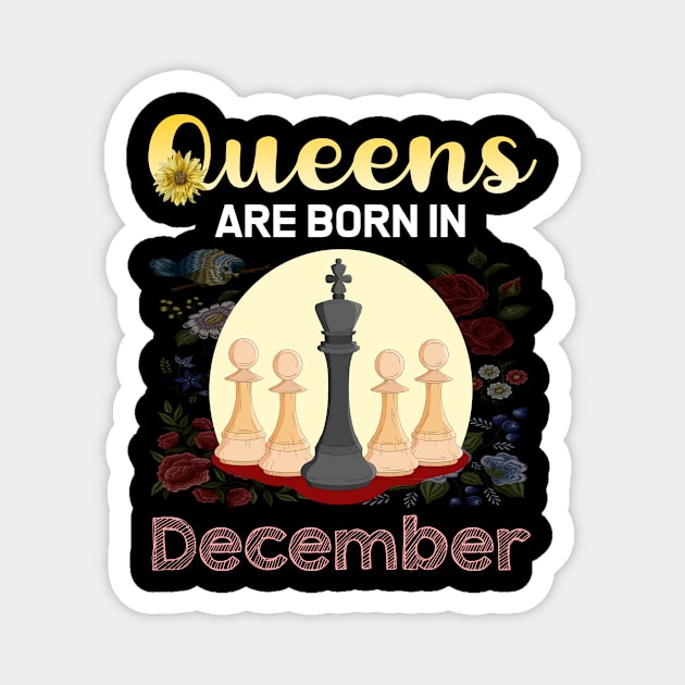 Queen Chess December Magnet by symptomovertake