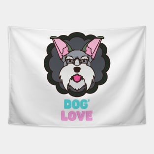 Love dogs my family Tapestry