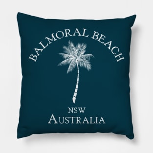 Balmoral Beach Sydney Australia NSW Vintage Palm Pillow