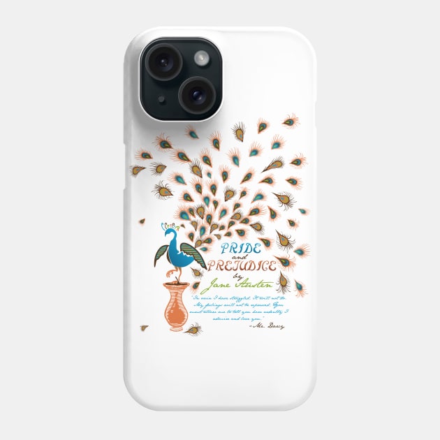 Paisley Peacock Pride and Prejudice: Modern Phone Case by DoodleHeadDee