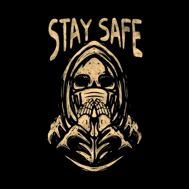 Stay safe virus skull design by Enolart