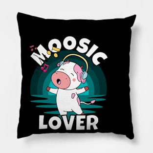 Singing Cow Sunset - Moosic Lover Pillow