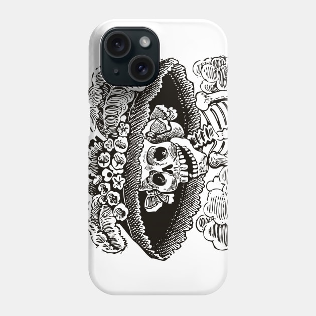 Calavera Catrina | Dia De Los Muertos | Day of the Dead | Skulls | Skeletons | Sugar Skulls | Black | Phone Case by Eclectic At Heart