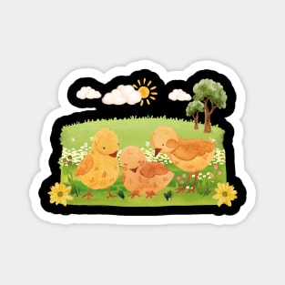 Little Chicken Family Magnet