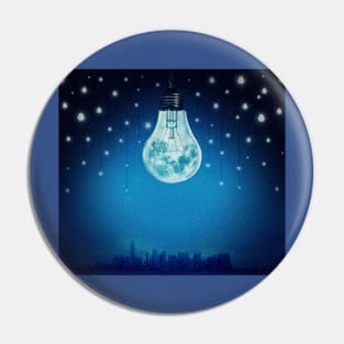 bulb moon night Pin