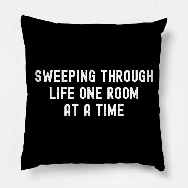 Cleaning up the world, one messy room at a time. Pillow by trendynoize