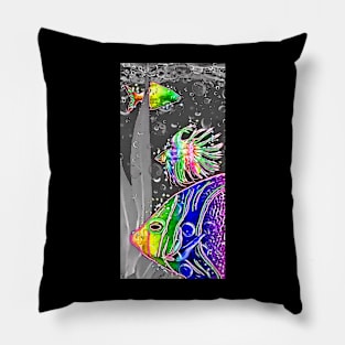 Aquarium Neon Close Up Pillow