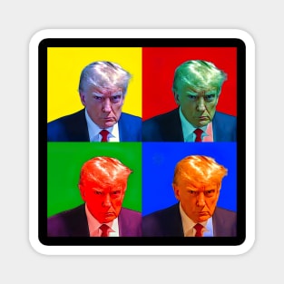 Trump Mugshot Andy Warhol Magnet