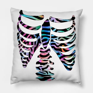 Rad to the Bone Zebra Skelton Pillow