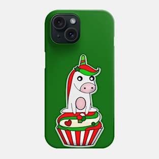 unicorn christmas cupcake Phone Case