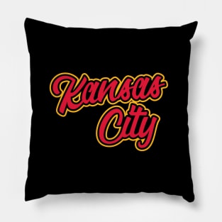 Vintage Kansas City Script For KCMO Locals Pillow