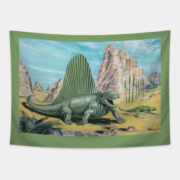 Dimetrodon Tapestry by davidroland