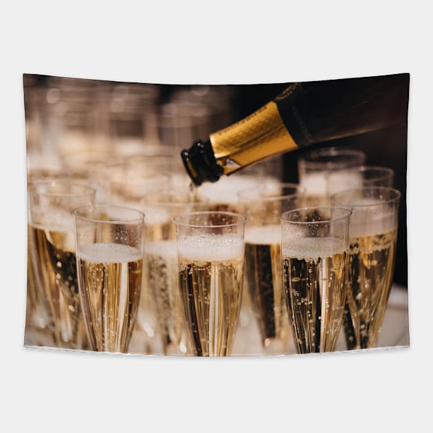 Champagne Celebration Tapestry by NewburyBoutique