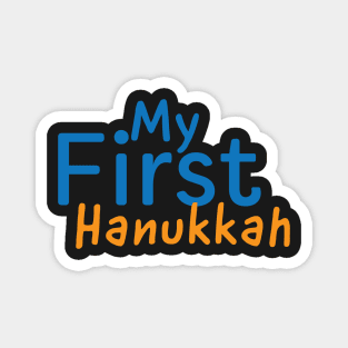 My First Hanukkah Blue Orange Magnet