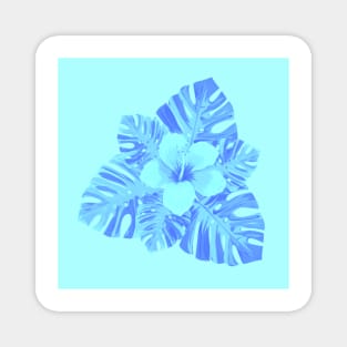 Tropical Blue HibiscusFlowers Magnet