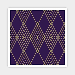 Art Deco Gold & Deep Violet Magnet