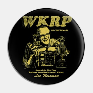 YELLOW WKRP HOME OF THE FIVE TIME Pin