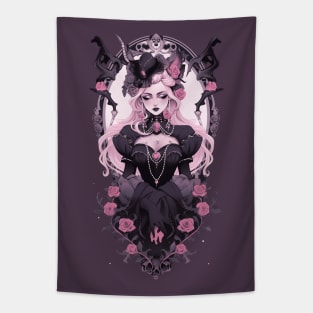 Pink Ghotic Lady Tapestry