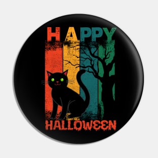 Funny Cat Happy Hallothanksmas Halloween Thanksgiving Xmas Pin