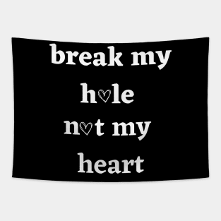 Break my hole not my heart funny design Tapestry