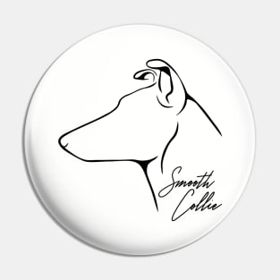 Proud Smooth Collie profile dog lover Pin