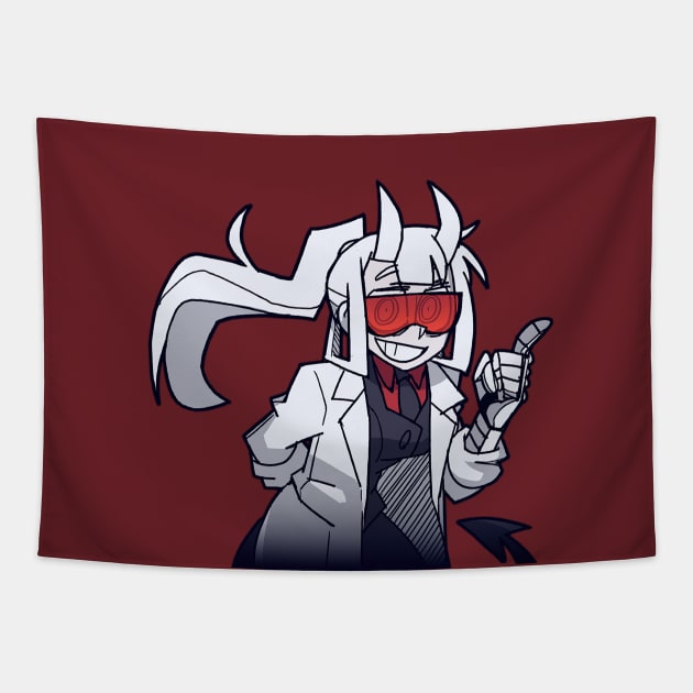 loremaster happy examtaker (helltaker) Tapestry by wark