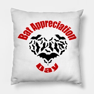 Bat Appreciation Day Pillow
