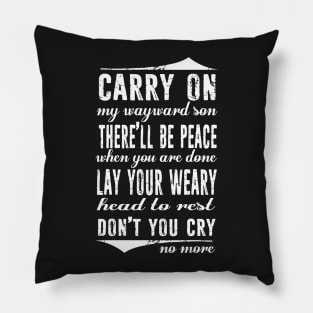 Spn Wayward sons (white version) Pillow