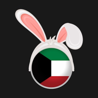 happy easter Kuwait bunny ears flag cute designs T-Shirt