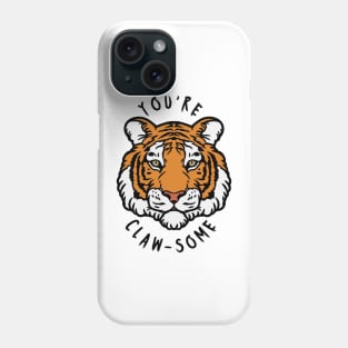 Tiger Animal Puns Claw-some Phone Case