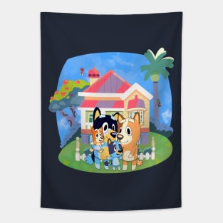 Bluey Crossing Tapestry