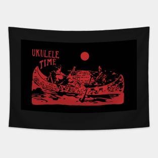 Ukulele Time Vintage Canoe Tapestry