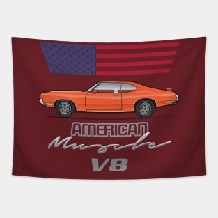 orange american muscle Tapestry