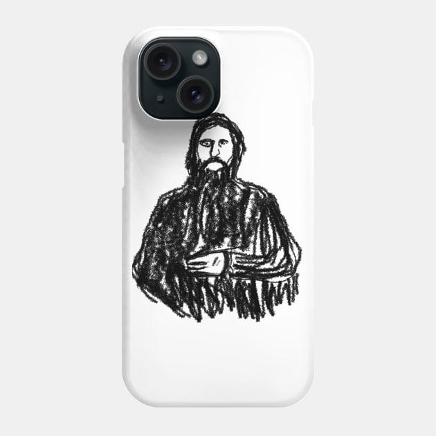 Rasputin Sketch Drawing Phone Case by Raimondi