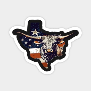 Texas longhorn sticker Magnet