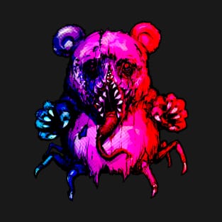 demonic bear color neon T-Shirt