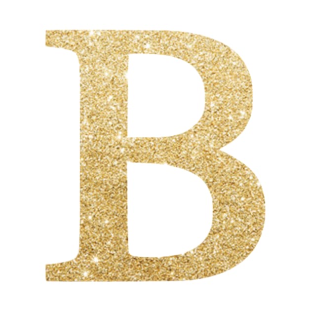 The Letter B Gold Metallic Design by Claireandrewss