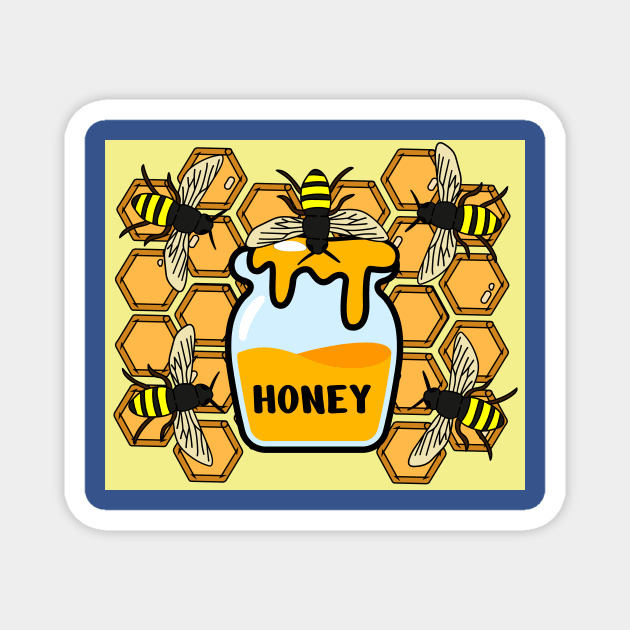 Sweet Honey Bees Beekeeper Beekeeper Magnet by flofin