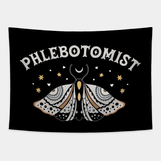 Phlebotomist - boho butterfly Design Tapestry by best-vibes-only