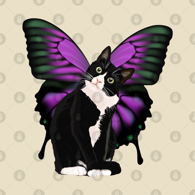 Black Fat Cat With Butterfly Wings Vol 3 by Katheryn's Studio