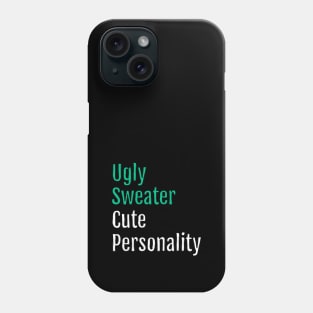 Ugly Sweater, Cute Personality - Christmas Charm (Black Edition) Phone Case