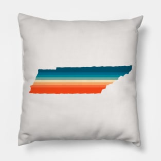 Tennessee State Retro Map Pillow