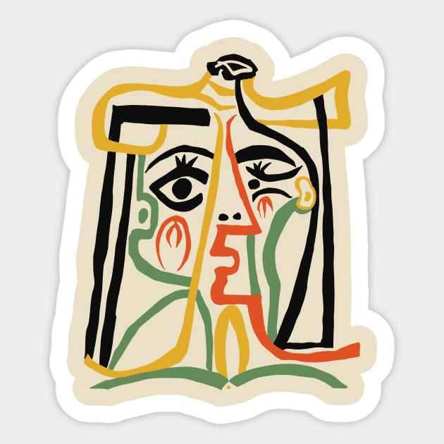 Picasso - Woman's head #2 - Picasso - Sticker