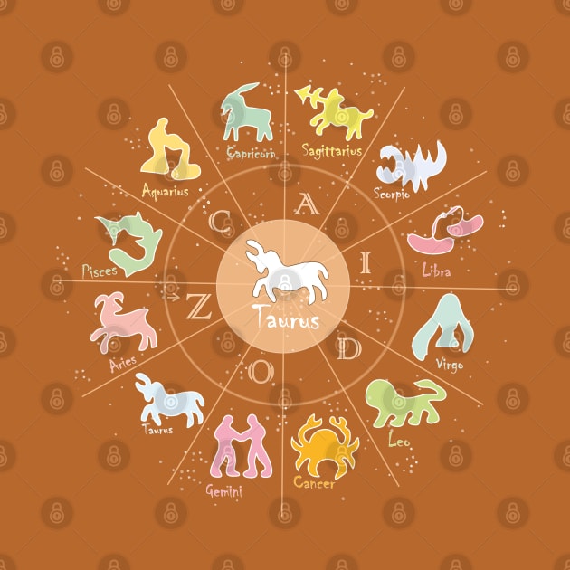 Taurus, 2, Zodiac, Astrology, Horoscope, Stars, Sun-and-moon. Birthday, Valentines-day, Holidays, by PrintedDreams