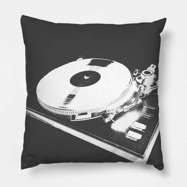 Cool Turntable with Vinyl Record Pillow by Spindriftdesigns