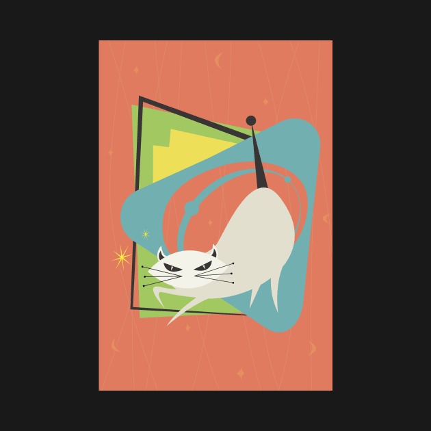 Mid-century modern cat design by Genesis